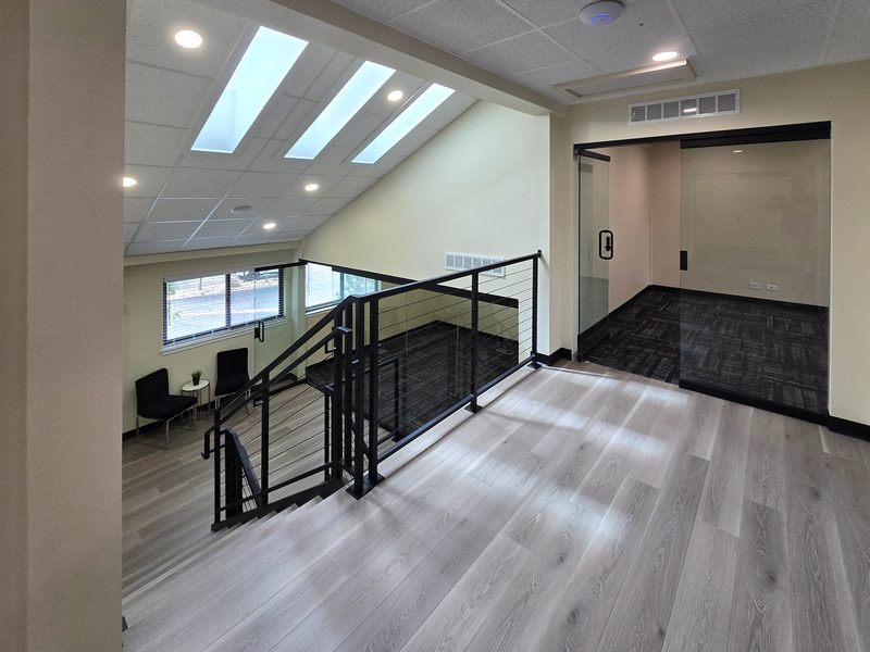 Skylit mezzanine at ZipDesk Coworking