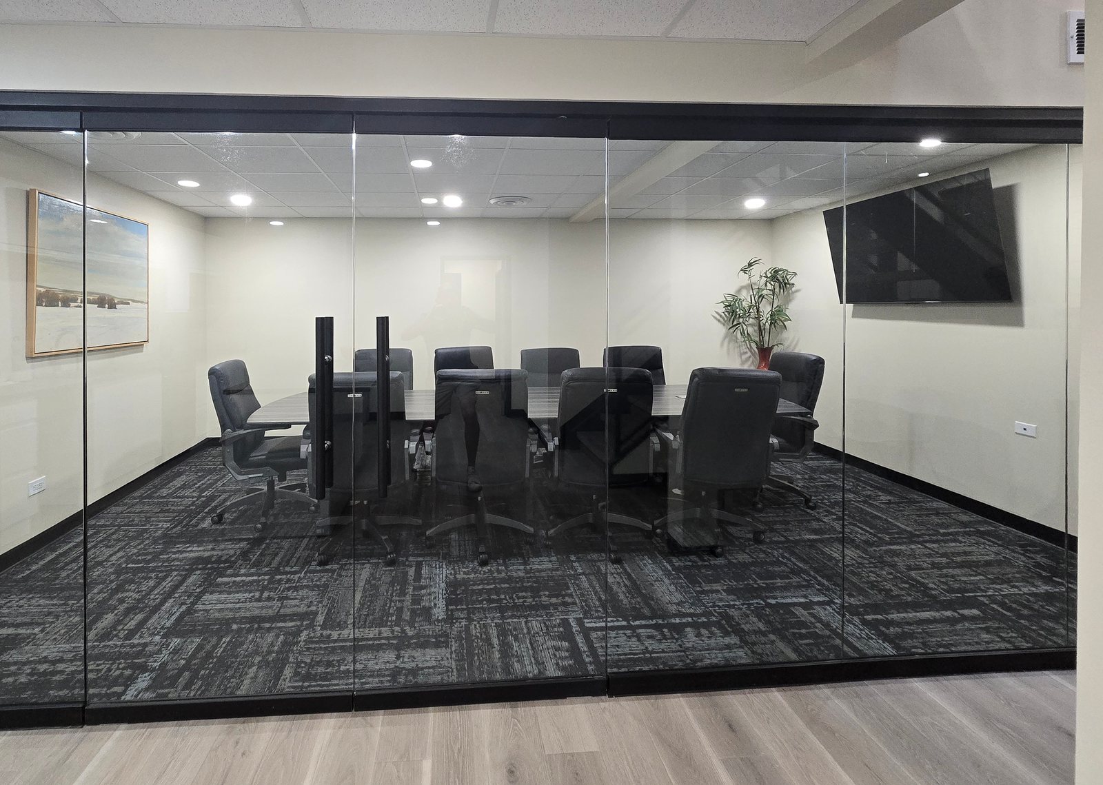 10-person conference room at ZipDesk Coworking in the Denver Tech Center